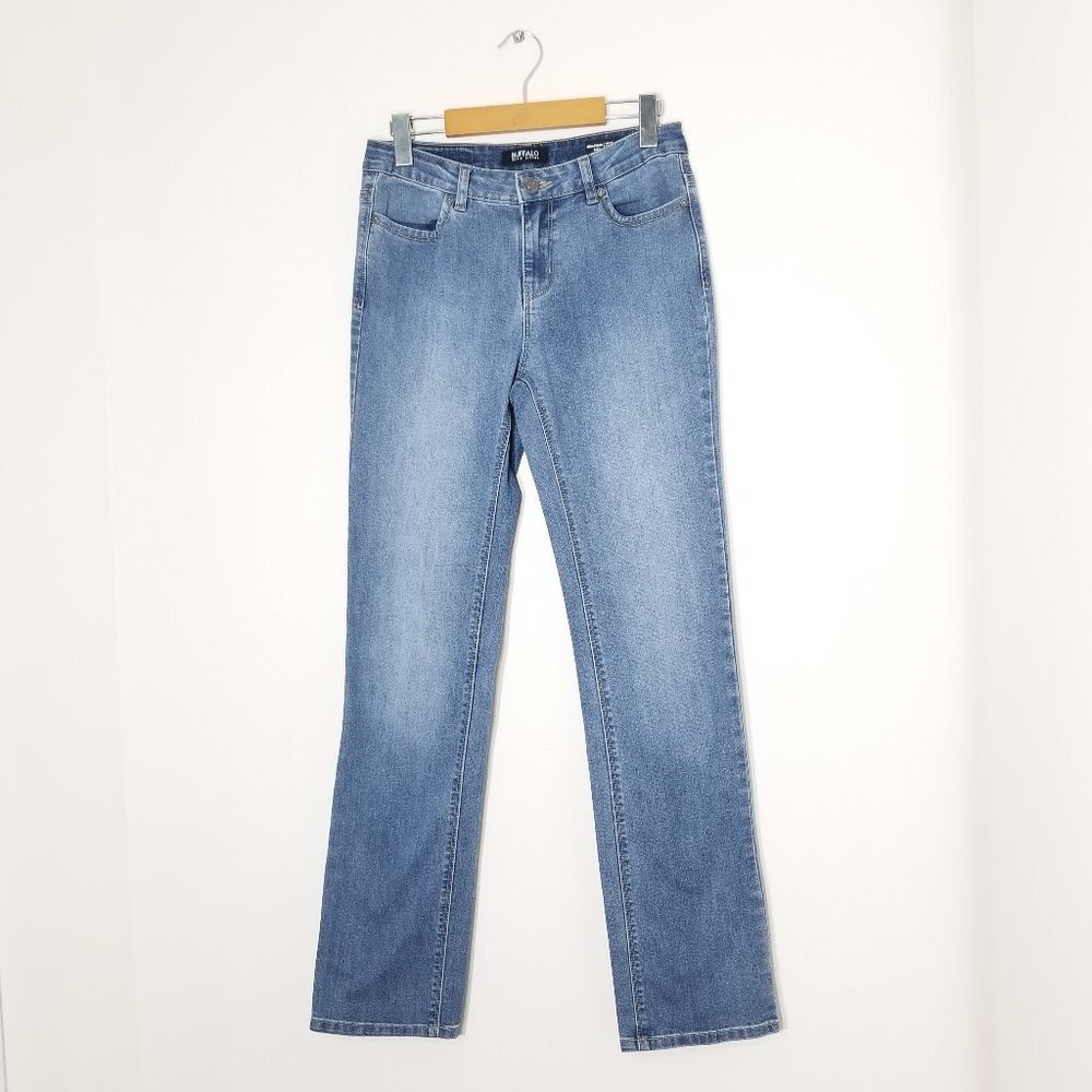 Buffalo David Bitton Boulevard Cotton Blend Straight Leg Stone Washed Denim Jean